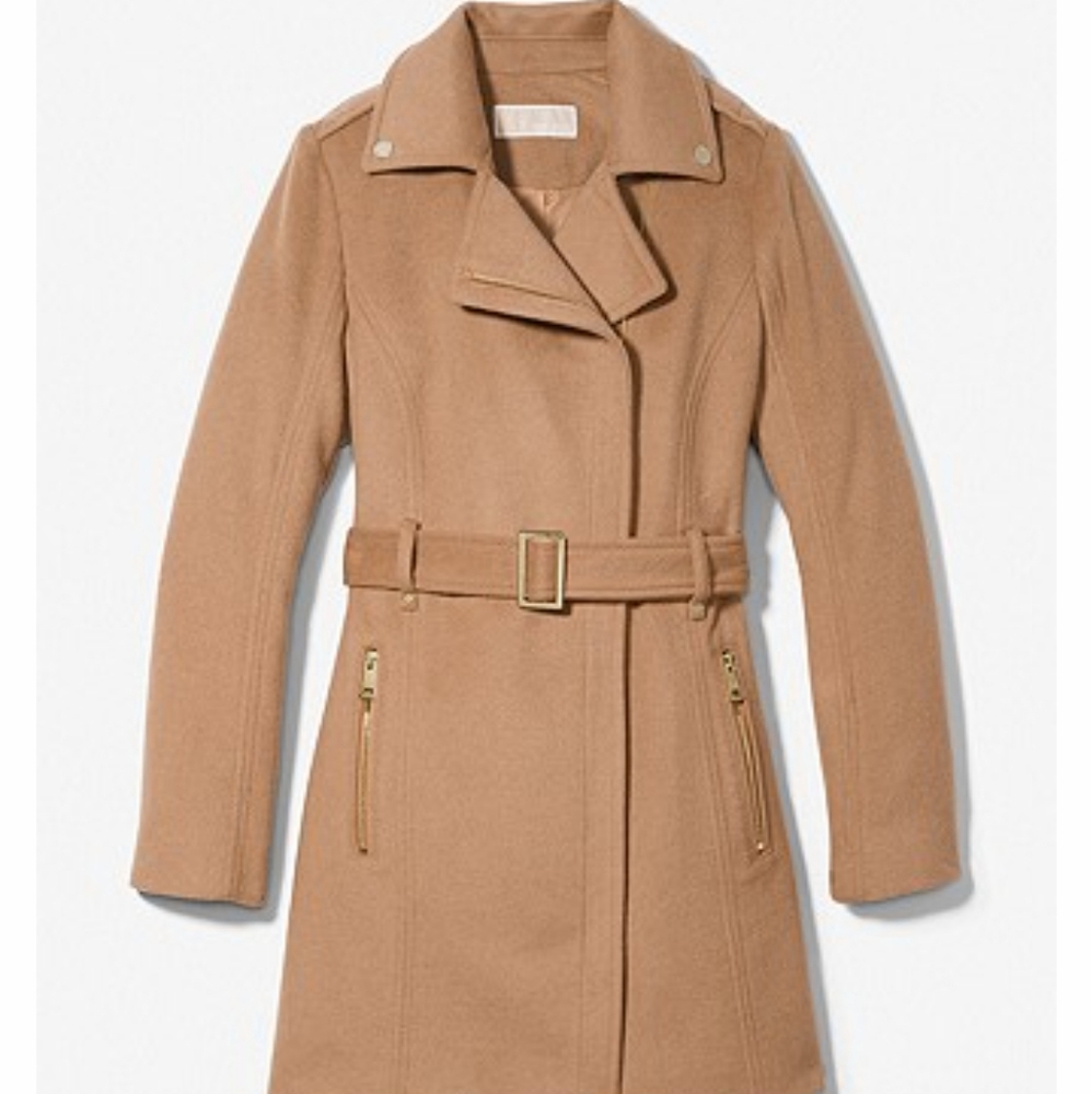 Michael Kors wool blend belted coat